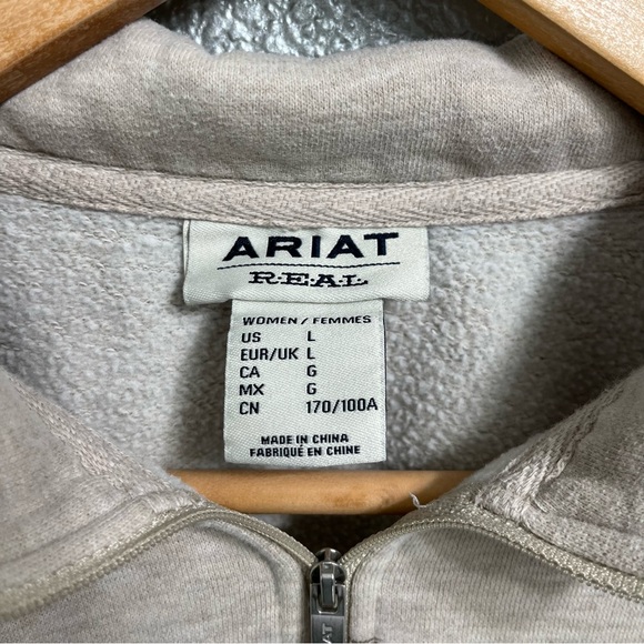Ariat Women’s Scenic 1/2 Zip Sweatshirt Large Granola Girl - Picture 3 of 6